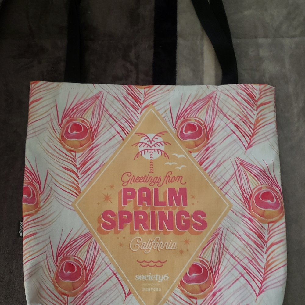 Two NWOT Palm Springs Canvas Tote Bag - Picture 2 of 6